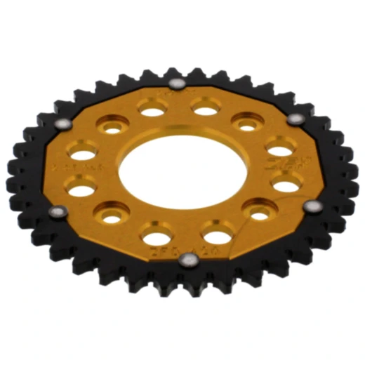 Kettenrad Dual 38Z Teilung 420 gold ZF Innendurchmesser 058 Lochkreis 090 passend für: Honda ANF, MSX, AFS