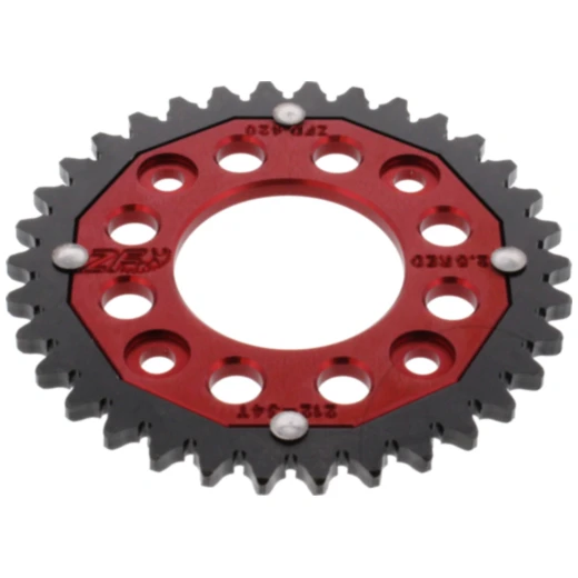 Kettenrad Dual 34Z Teilung 420 rot ZF Innendurchmesser 058 Lochkreis 090