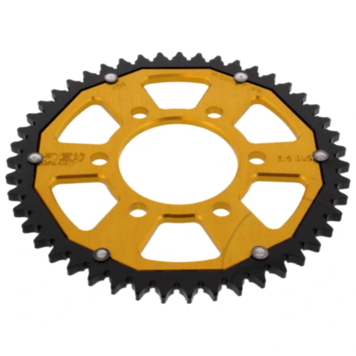 Kettenrad Dual 47Z Teilung 428 gold ZF Innendurchmesser 068 Lochkreis 090 passend für: Honda CB