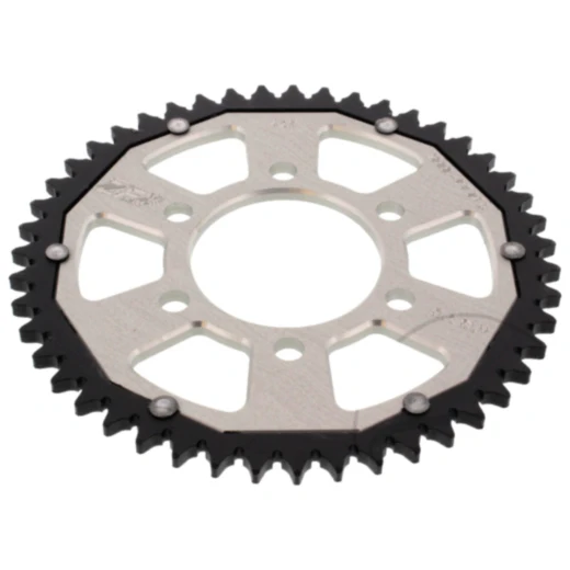 Kettenrad Dual 47Z Teilung 428 silber ZF Innendurchmesser 068 Lochkreis 090 passend für: Honda CB