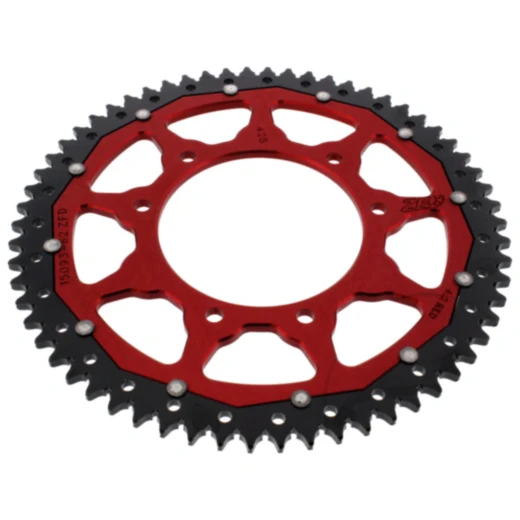 Kettenrad Dual 62Z Teilung 428 rot ZF Innendurchmesser 105 Lochkreis 125 passend für: F. B Mondial SMX, HPS, Flat Track