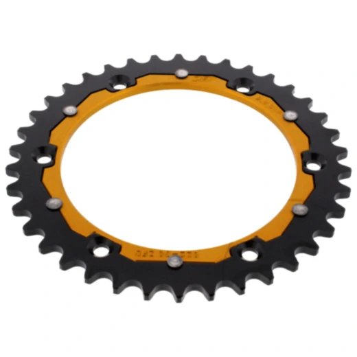 Kettenrad Dual 38Z Teilung 520 gold ZF Innendurchmesser 136 Lochkreis 156 passend für: Husqvarna TE, WR, SM, CR