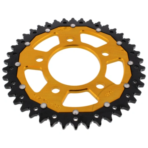 Kettenrad Dual 42Z Teilung 525 gold ZF Innendurchmesser 080 Lochkreis 110 passend für: Honda CRF