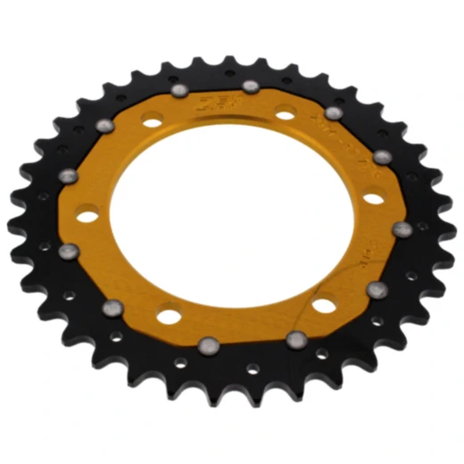 Kettenrad Dual 37Z Teilung 525 gold ZF Innendurchmesser 106 Lochkreis 125 passend für: Triumph Tiger, Street Triple, Bonneville