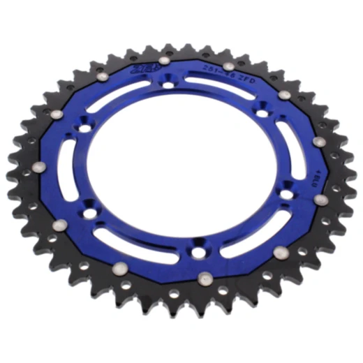 Kettenrad Dual 46Z Teilung 520 blau ZF Innendurchmesser 130 Lochkreis 150 passend für: Fantic XEF, XX, XXF