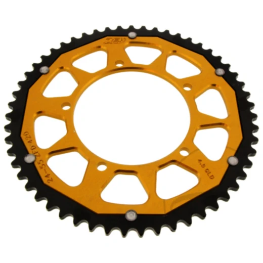 Kettenrad Dual 55Z Teilung 420 gold ZF Innendurchmesser 105 Lochkreis 120 passend für: KSR - Moto TR