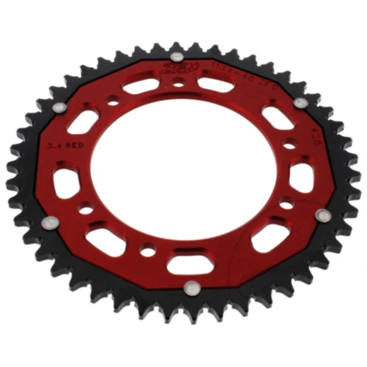 Kettenrad Dual 48Z Teilung 428 rot ZF Innendurchmesser 105 Lochkreis 125 passend für: Rieju Marathon, Tango, RS - 3