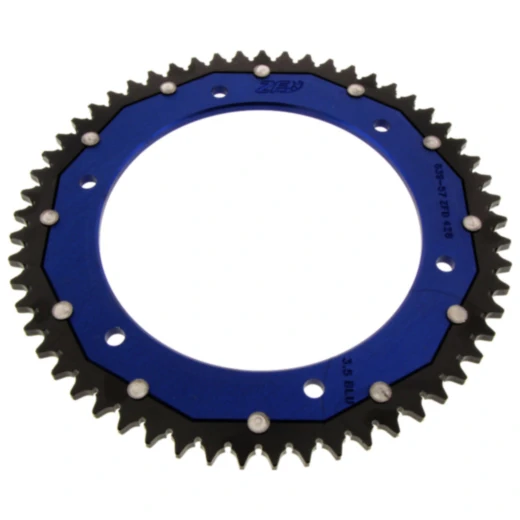 Kettenrad Dual 57Z Teilung 428 blau für ZF