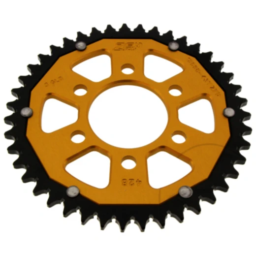 Kettenrad Dual 43Z Teilung 428 gold ZF Innendurchmesser 058 Lochkreis 082 passend für: Keeway RKS, K - Light, RKR