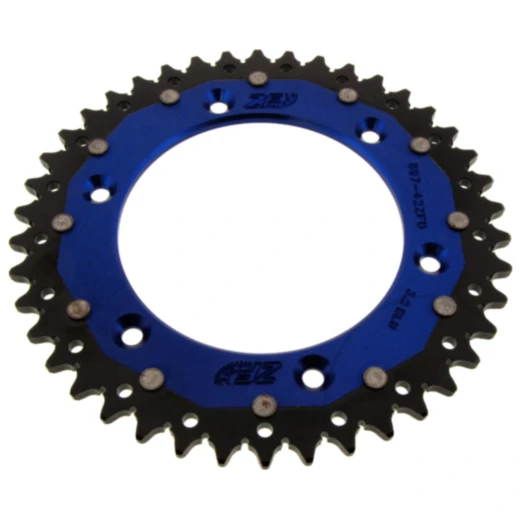 Kettenrad Dual 42Z Teilung 520 blau ZF Innendurchmesser 125 Lochkreis 150 passend für: Husqvarna FE, FC, TE