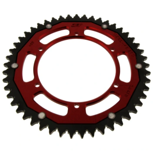 Kettenrad Dual 49Z Teilung 428 rot ZF Innendurchmesser 108 Lochkreis 120 passend für: Derbi GPR, Mulhacen