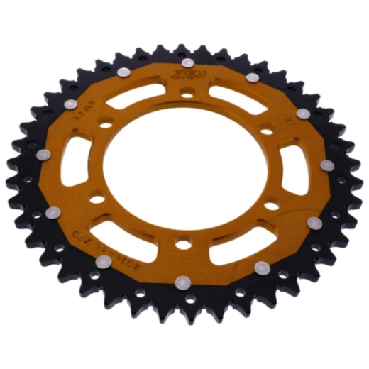 Kettenrad Dual 44Z Teilung 525 gold ZF Innendurchmesser 106 Lochkreis 125 passend für: Triumph Tiger, Street Triple, Bonneville