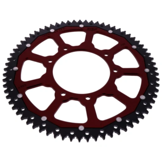 Kettenrad Dual 69Z Teilung 428 rot ZF Innendurchmesser 105 Lochkreis 125 passend für: F. B Mondial SMX, HPS, Flat Track