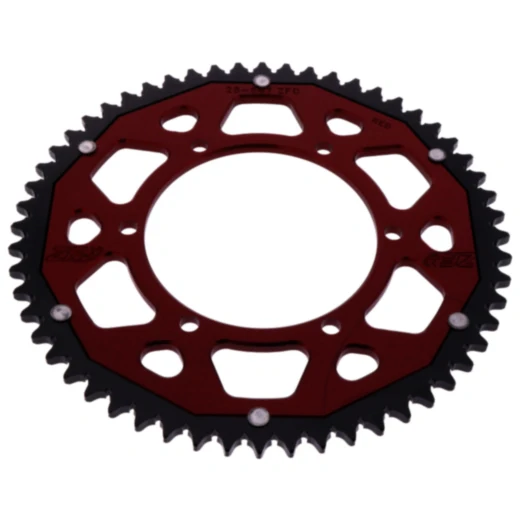 Kettenrad Dual 56Z Teilung 428 rot ZF Innendurchmesser 108 Lochkreis 123 passend für: Aprilia RS, RS4, Tuono