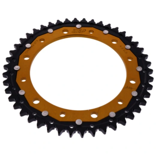 Kettenrad Dual 46Z Teilung 530 gold ZF Innendurchmesser 154 Lochkreis 176 passend für: Honda VFR, CB