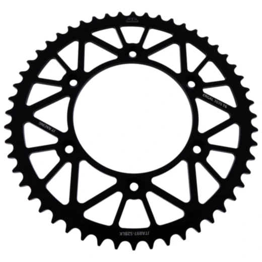 Alu - Kettenrad 52Z Teilung 520 schwarz JT Innendurchmesser 125 Lochkreis 150 passend für: Husqvarna FE, FC, TE