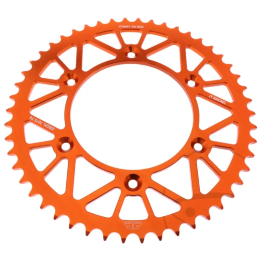 Alu - Kettenrad 50Z Teilung 520 orange JT Innendurchmesser 125 Lochkreis 150 passend für: Husqvarna FE, FC, TE
