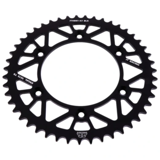 Alu - Kettenrad 47Z Teilung 520 schwarz JT Innendurchmesser 125 Lochkreis 150 passend für: Husqvarna FE, FC, TE