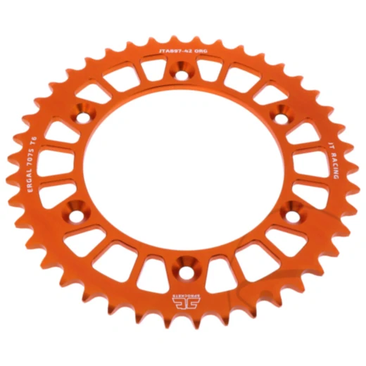 Alu - Kettenrad 42Z Teilung 520 orange JT Innendurchmesser 125 Lochkreis 150 passend für: Husqvarna FE, FC, TE