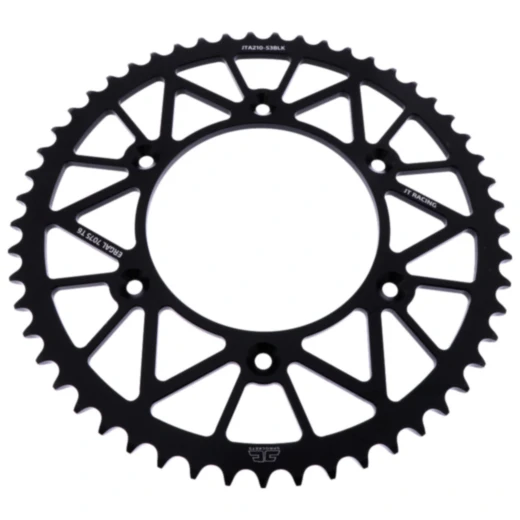 Alu - Kettenrad 53Z Teilung 520 schwarz JT Innendurchmesser 125 Lochkreis 153 passend für: Honda CRF, CR, XR