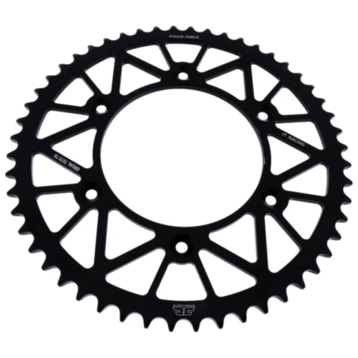 Alu - Kettenrad 52Z Teilung 520 schwarz JT Innendurchmesser 125 Lochkreis 153 passend für: Honda CRF, CR, XR