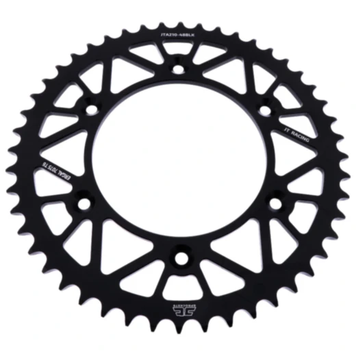 Alu - Kettenrad 48Z Teilung 520 schwarz JT Innendurchmesser 125 Lochkreis 153 passend für: Honda CRF, CR, XR