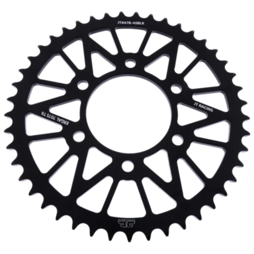 Alu - Kettenrad 45Z Teilung 520 schwarz JT Innendurchmesser 080 Lochkreis 104 passend für: Kawasaki Z, ZX - 6R, KLE