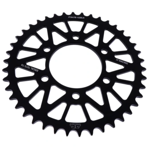 Alu - Kettenrad 42Z Teilung 520 schwarz JT Innendurchmesser 080 Lochkreis 104 passend für: Kawasaki Z, ZX - 6R, KLE