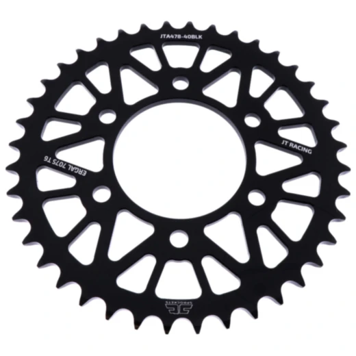 Alu - Kettenrad 40Z Teilung 520 schwarz JT Innendurchmesser 080 Lochkreis 104 passend für: Kawasaki Z, ZX - 6R, KLE