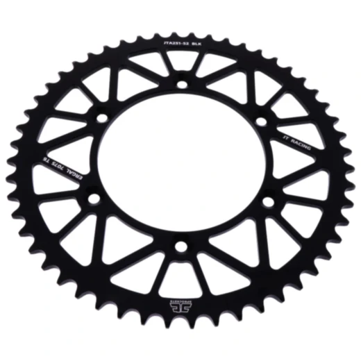 Alu - Kettenrad 52Z Teilung 520 schwarz JT Innendurchmesser 130 Lochkreis 150 passend für: Fantic XEF, XX, XXF