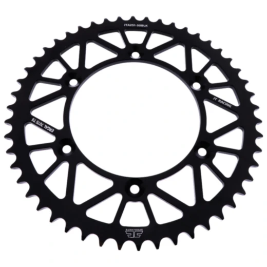 Alu - Kettenrad 50Z Teilung 520 schwarz JT Innendurchmesser 130 Lochkreis 150 passend für: Fantic XEF, XX, XXF