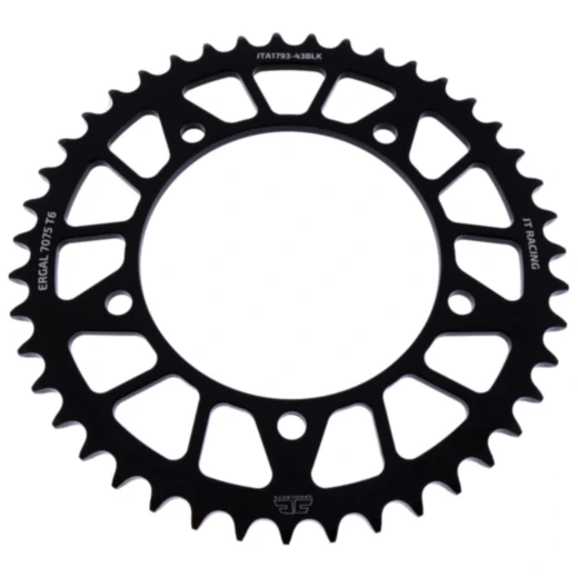 Alu - Kettenrad 43Z Teilung 520 schwarz JT Innendurchmesser 120 Lochkreis 140 passend für: Triumph Bonneville, Scrambler, Thruxton