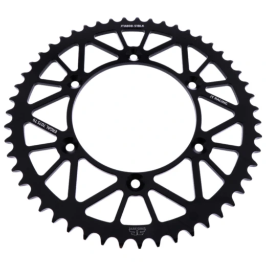 Alu-Kettenrad 51Z Teilung 520 schwarz für Motorräder