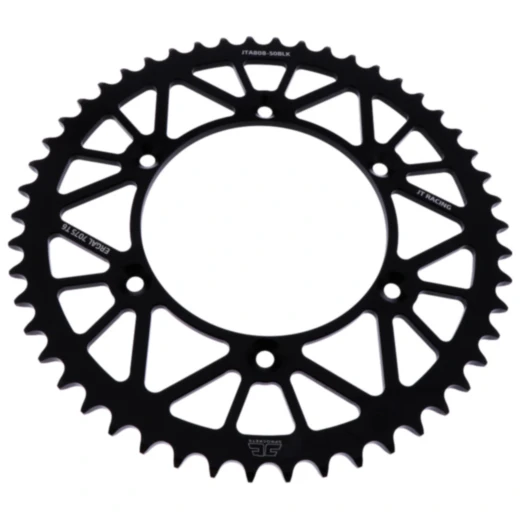 Alu-Kettenrad 50Z Teilung 520 schwarz für Motorräder