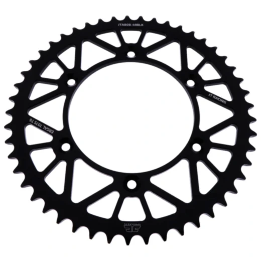 Alu-Kettenrad 49Z Teilung 520 schwarz für Motorräder