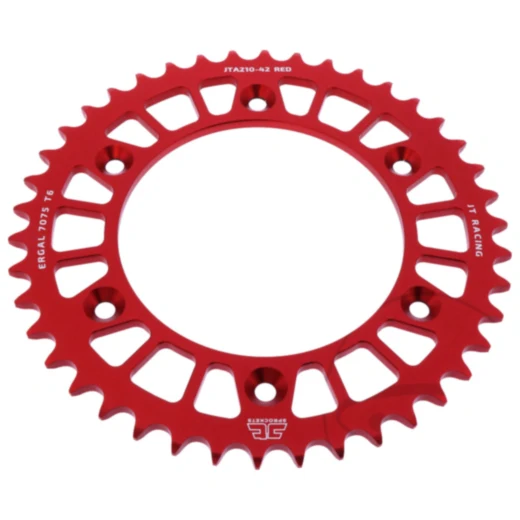 Alu - Kettenrad 42Z Teilung 520 rot JT Innendurchmesser 125 Lochkreis 153 passend für: Honda CRF, CR, XR