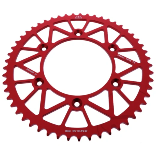 Alu - Kettenrad 53Z Teilung 520 rot JT Innendurchmesser 125 Lochkreis 153 passend für: Honda CRF, CR, XR