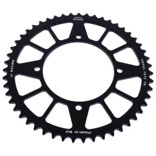 Alu - Kettenrad 51Z Teilung 420 schwarz JT Innendurchmesser 100 Lochkreis 116 passend für: Kawasaki KX