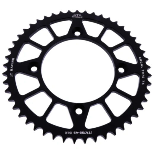 Alu - Kettenrad 49Z Teilung 428 schwarz Innendurchmesser 100 Lochkreis 120 passend für: Suzuki RM