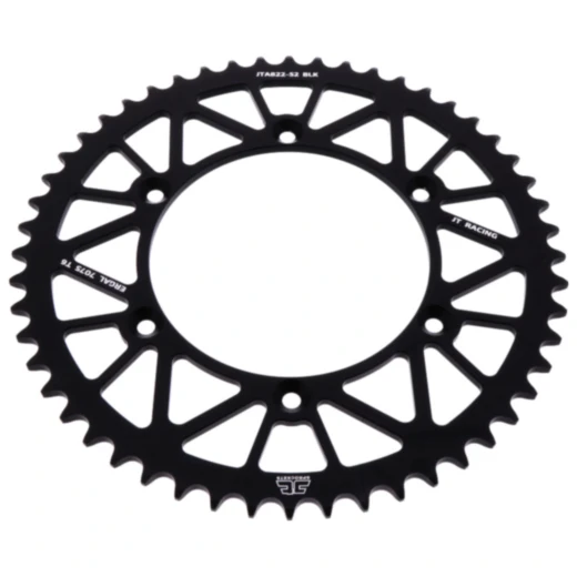 Alu - Kettenrad 52Z Teilung 520 schwarz JT Innendurchmesser 136 Lochkreis 156 passend für: Husqvarna TE, WR, SM, CR