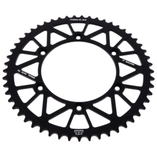 Alu - Kettenrad 53Z Teilung 520 schwarz JT Innendurchmesser 136 Lochkreis 156 passend für: Husqvarna TE, WR, SM, CR