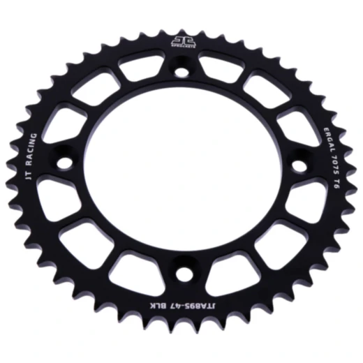 Alu - Kettenrad 47Z Teilung 428 schwarz JT Innendurchmesser 110 Lochkreis 132 passend für: KTM SX