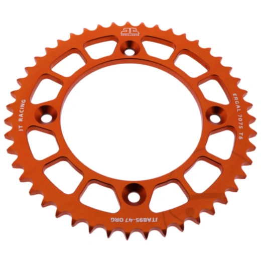 Alu - Kettenrad 47Z Teilung 428 orange JT Innendurchmesser 110 Lochkreis 132 passend für: KTM SX