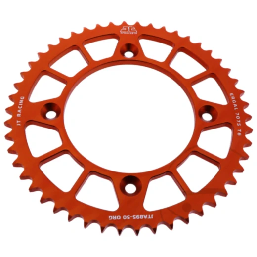 Alu - Kettenrad 50Z Teilung 428 orange JT Innendurchmesser 110 Lochkreis 132 passend für: KTM SX