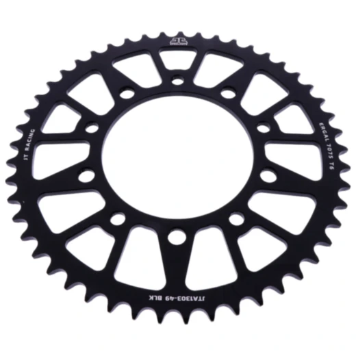 Alu - Kettenrad 49Z Teilung 520 schwarz JT Innendurchmesser 112 Lochkreis 138 passend für: Honda CBR, XL