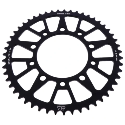 Alu - Kettenrad 51Z Teilung 520 schwarz JT Innendurchmesser 112 Lochkreis 138 passend für: Honda CBR, XL