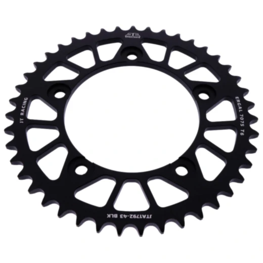 Alu - Kettenrad 43Z Teilung 525 schwarz JT Innendurchmesser 120 Lochkreis 140 passend für: Triumph Bonneville, Thruxton, Scrambler