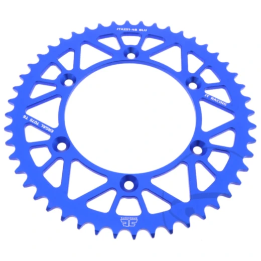 Alu - Kettenrad 48Z Teilung 520 blau JT Innendurchmesser 130 Lochkreis 150 passend für: Fantic XEF, XX, XXF