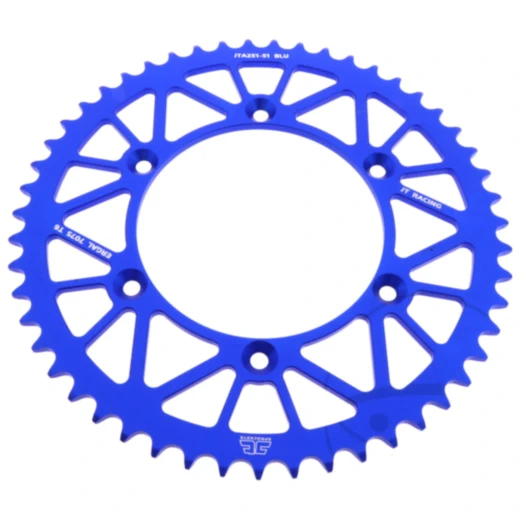 Alu - Kettenrad 51Z Teilung 520 blau JT Innendurchmesser 130 Lochkreis 150 passend für: Fantic XEF, XX, XXF