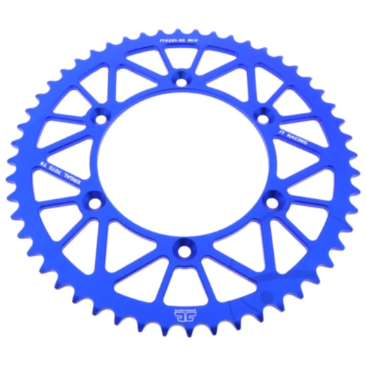Alu - Kettenrad 52Z Teilung 520 blau JT Innendurchmesser 130 Lochkreis 150 passend für: Fantic XEF, XX, XXF